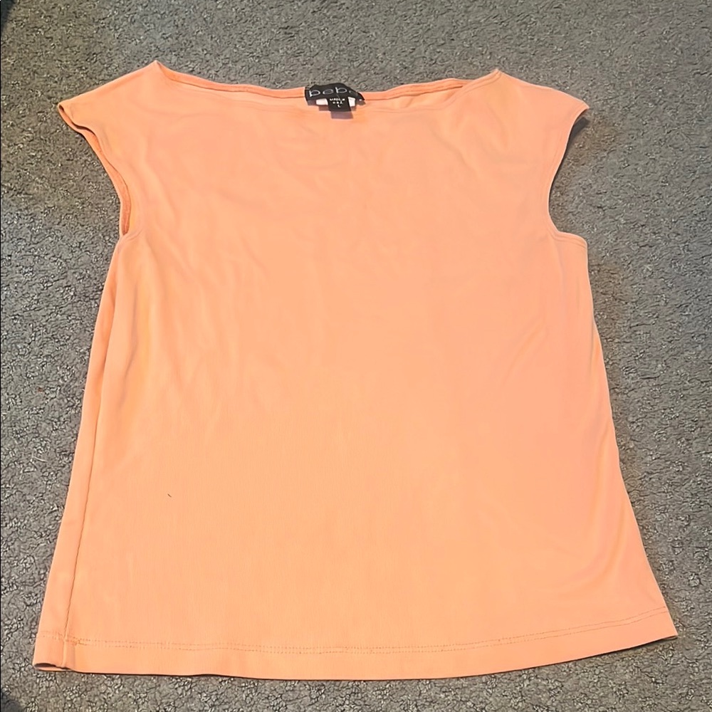 Bebe Peach Sleeveless Top